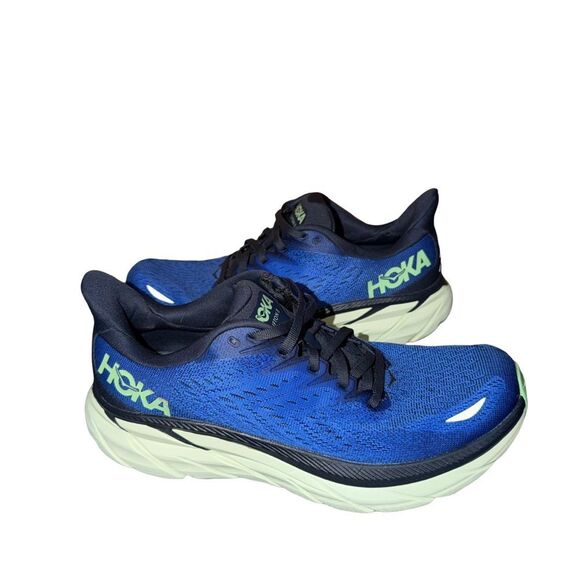 Hoka Men\'s Clifton 8 Blue and Black Running Shoe size 7.5 D main image 5